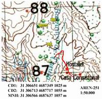 MAPA DE SITUACIN DE LOS MEGALITOS Y UBICACIN GPS-UTM