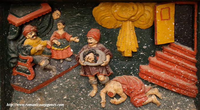 DETALLE DEL RETABLO: DECAPITACIN DE SAN JUN