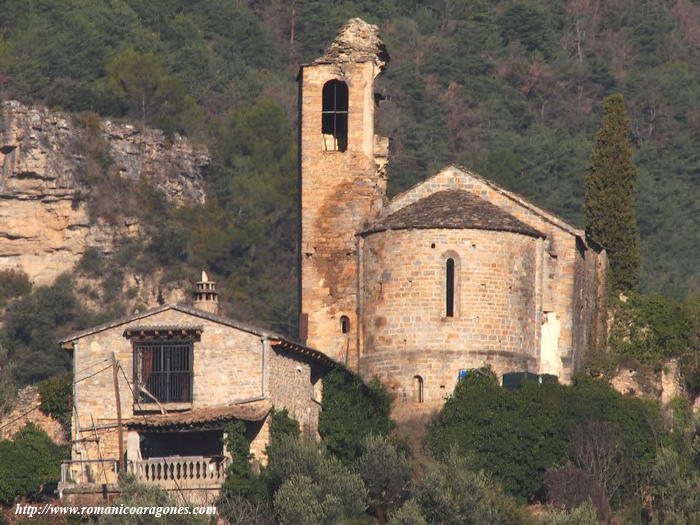 SAN JUAN BAUTISTA DE BESIANS DESDE LA MARGEN IZQUIERDA DEL ÉSERA